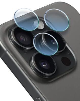 Osłona hybrydowa na aparat, kamerę do iPhone 15 Pro Max, przeźroczysta