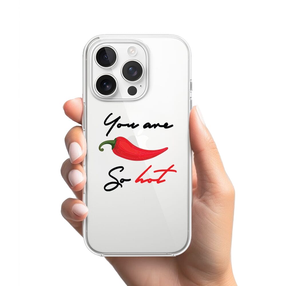 Etui do iPhone 13 Pro Max przeźroczyste, silikonowe Flexi, papryczka chilli - obrazek 2