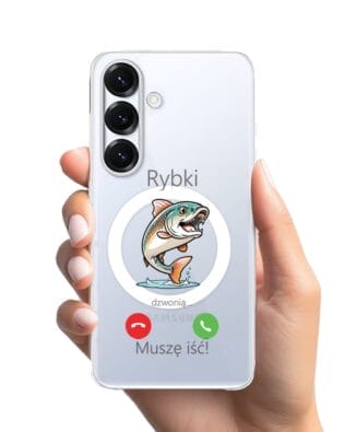 Etui do Samsung Galaxy S25 Plus z MagSafe przeźroczyste, silikonowe Flexi, rybki dzwonią