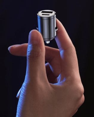 Ładowarka samochodowa USB + USB Typ C kompaktowa, mocna 48W PD QC, mini