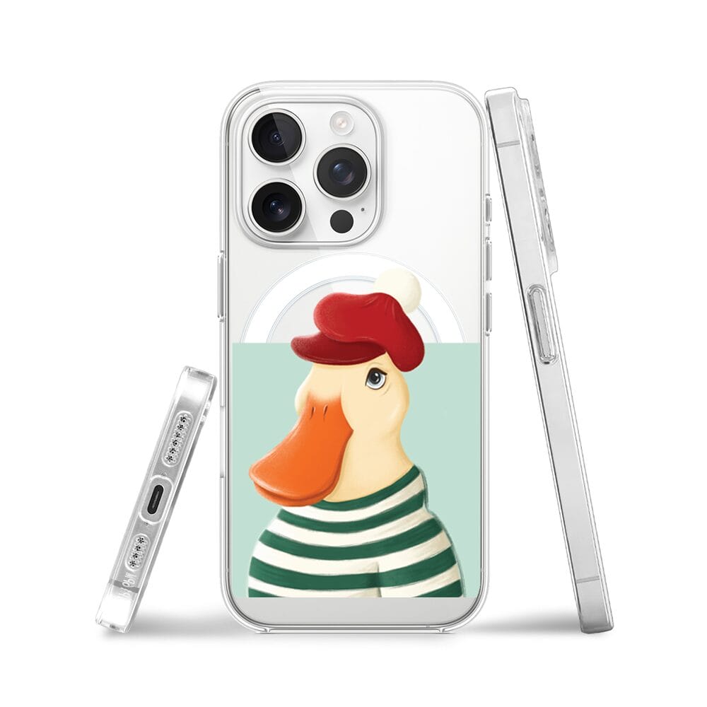 Etui do iPhone 13 Pro z MagSafe przeźroczyste, silikonowe Flexi, kaczuszka - obrazek 3