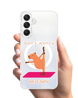 Etui do Samsung Galaxy A25 5G z MagSafe przeźroczyste, silikonowe Flexi, kapibara