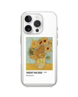 Etui do iPhone 13 Pro z MagSafe przeźroczyste, silikonowe Flexi, słoneczniki