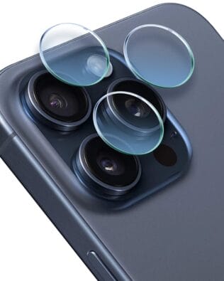 Osłona hybrydowa na aparat, kamerę do iPhone 15 Pro, przeźroczysta