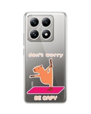 Etui do Xiaomi 14T przeźroczyste, silikonowe Flexi, kapibara