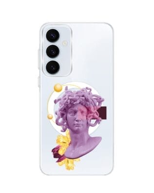 Etui do Samsung Galaxy A35 5G z MagSafe przeźroczyste, silikonowe Flexi, antyczna figura