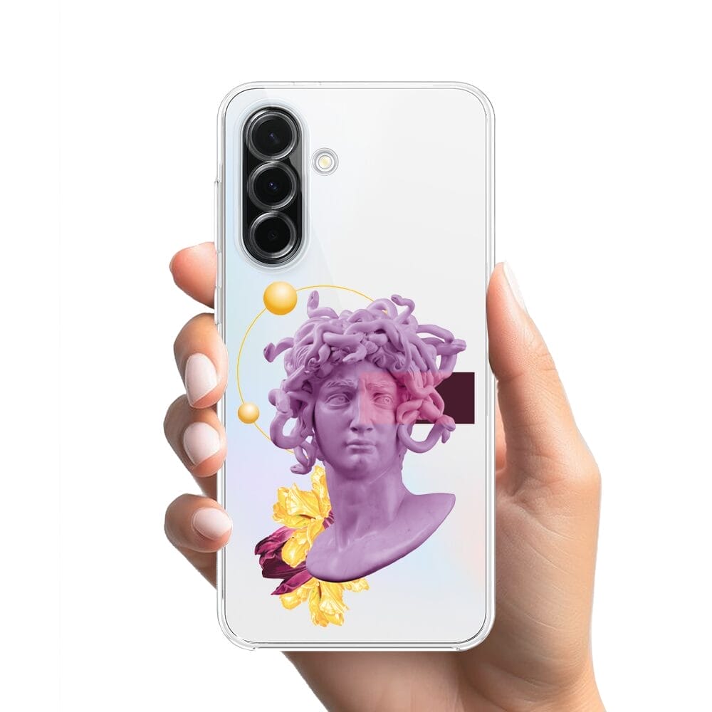 Etui do Samsung Galaxy A36 5G przeźroczyste, silikonowe Flexi, antyczna figura - obrazek 2