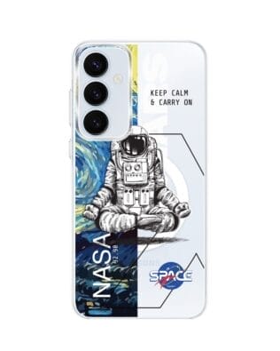 Etui do Samsung Galaxy A35 5G z MagSafe przeźroczyste, silikonowe Flexi, Keep Calm in Cosmos