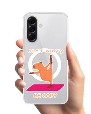 Etui do Samsung Galaxy A56 5G z MagSafe przeźroczyste, silikonowe Flexi, kapibara