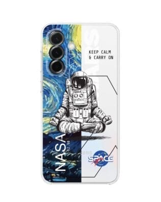 Etui do Samsung Galaxy A36 5G przeźroczyste, silikonowe Flexi, Keep Calm in Cosmos