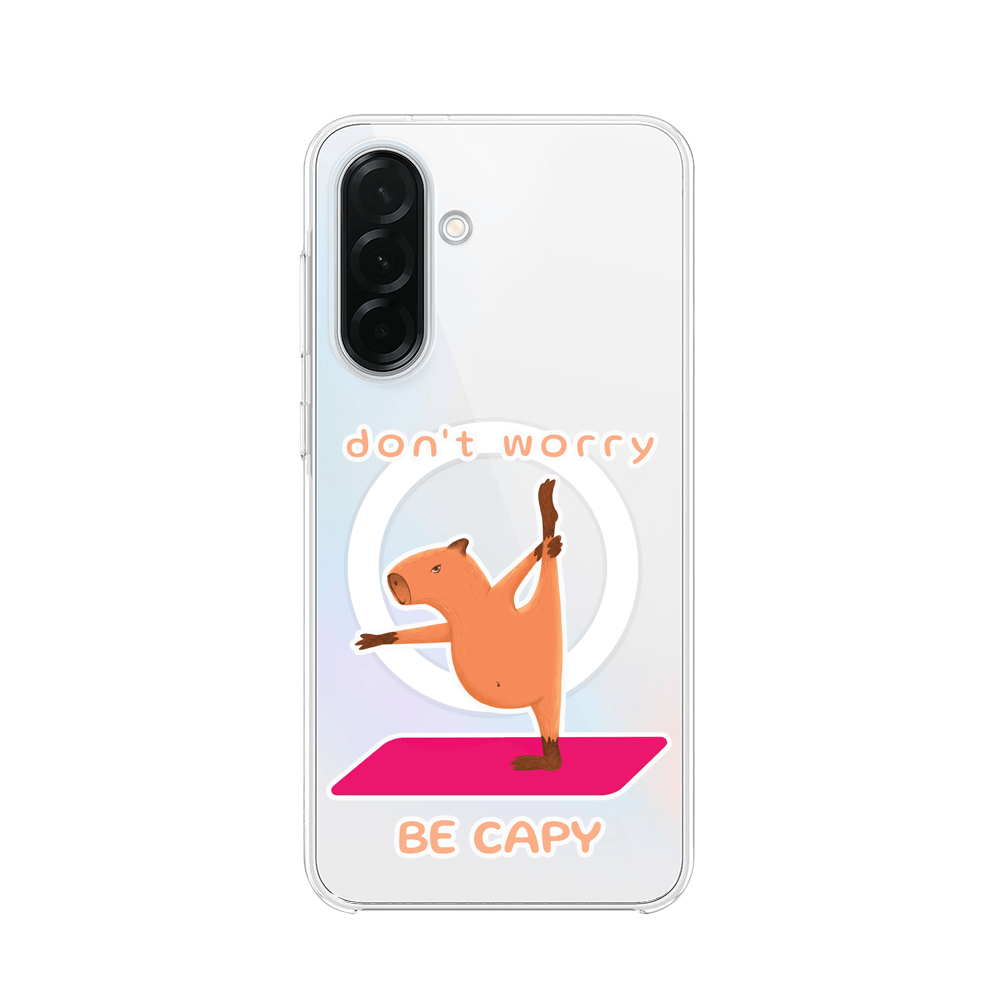 Etui do Samsung Galaxy A36 5G z MagSafe przeźroczyste, silikonowe Flexi, kapibara