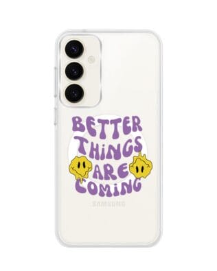 Etui do Samsung Galaxy S23 FE 5G z MagSafe przeźroczyste, silikonowe Flexi, Better Things Are Coming