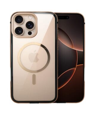 Etui do iPhone 16 Pro IBIZU Elite Skin z MagSafe, metalowa ramka, tytan pustynny