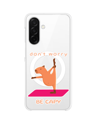 Etui do Samsung Galaxy A26 5G z MagSafe przeźroczyste, silikonowe Flexi, kapibara