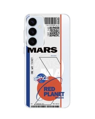 Etui do Samsung Galaxy A35 5G z MagSafe przeźroczyste, silikonowe Flexi, bilet na Mars