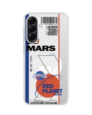 Etui do Samsung Galaxy A56 5G z MagSafe przeźroczyste, silikonowe Flexi, bilet na Mars