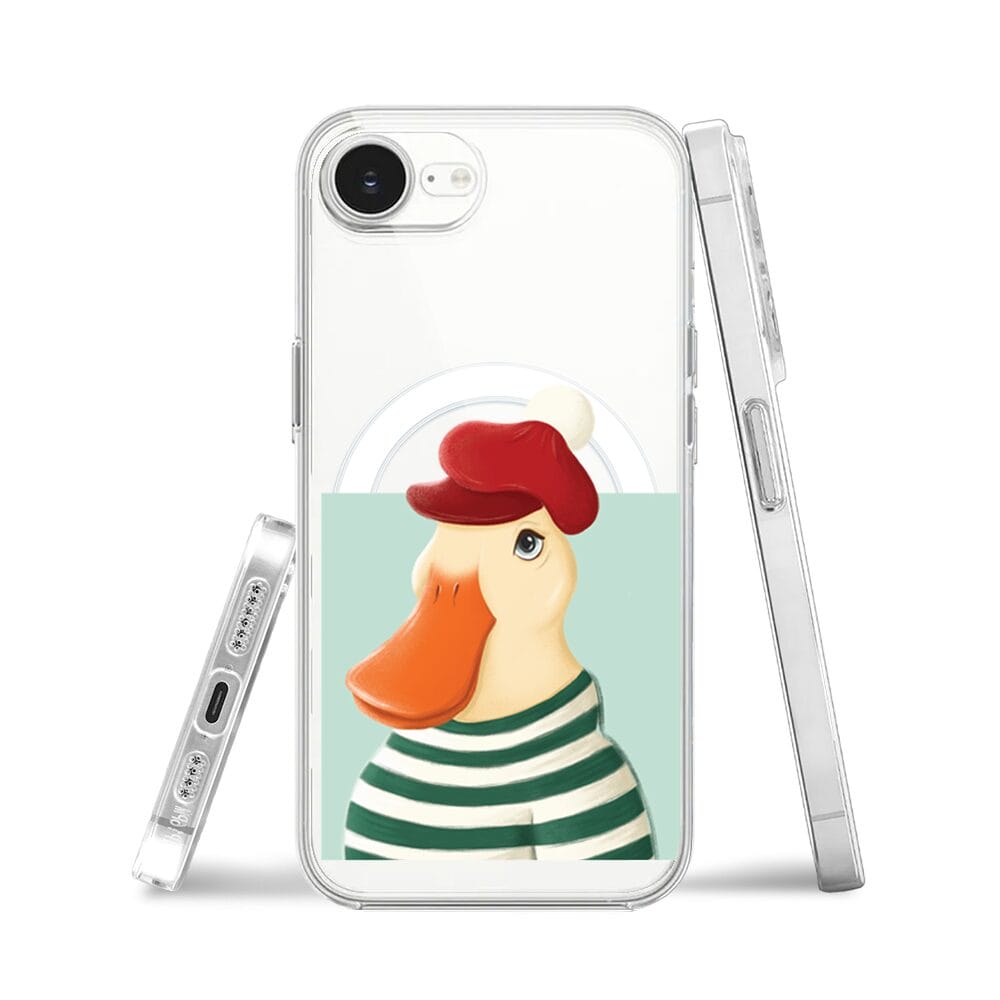 Etui do iPhone 16e z MagSafe przeźroczyste, silikonowe Flexi, kaczuszka - obrazek 3