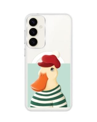 Etui do Samsung Galaxy S23 Plus z MagSafe przeźroczyste, silikonowe Flexi, kaczuszka