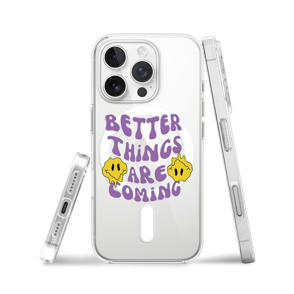 Etui do iPhone 16 Pro z MagSafe przeźroczyste, silikonowe Flexi, Better Things Are Coming - obrazek 3