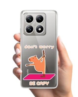 Etui do Xiaomi 14T Pro przeźroczyste, silikonowe Flexi, kapibara