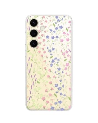 Etui do Samsung Galaxy S24 przeźroczyste, silikonowe Flexi, kwiaty polne