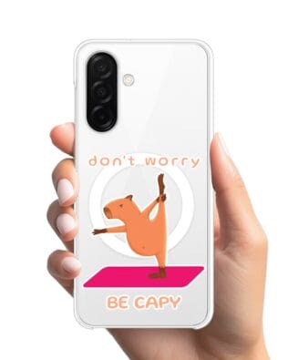 Etui do Samsung Galaxy A26 5G z MagSafe przeźroczyste, silikonowe Flexi, kapibara