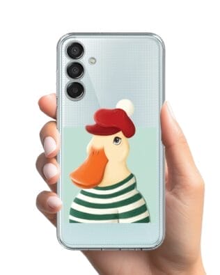 Etui do Samsung Galaxy M15 5G przeźroczyste, silikonowe Flexi, kaczuszka