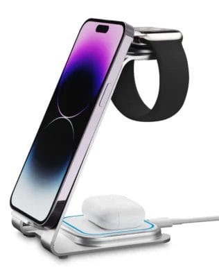 Ładowarka 3w1 do telefonu, zegarka, słuchawek , szybka, elegancka, metalowa