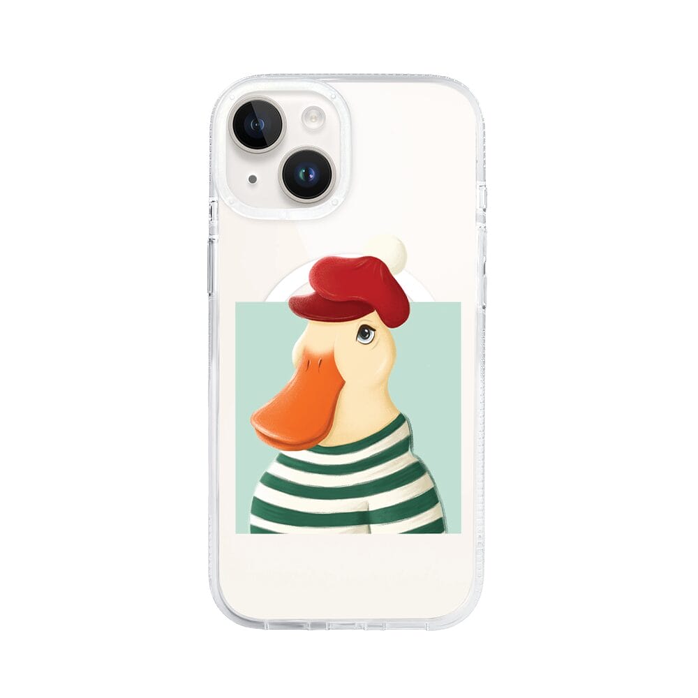 Etui do iPhone 14 z MagSafe przeźroczyste, silikonowe Flexi, kaczuszka