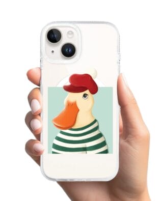 Etui do iPhone 13 z MagSafe przeźroczyste, silikonowe Flexi, kaczuszka