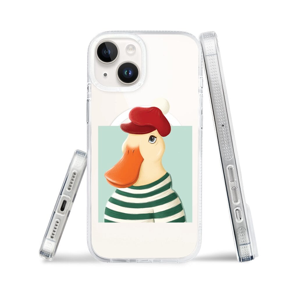 Etui do iPhone 14 z MagSafe przeźroczyste, silikonowe Flexi, kaczuszka - obrazek 3