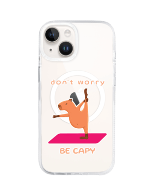 Etui do iPhone 13 z MagSafe przeźroczyste, silikonowe Flexi, kapibara