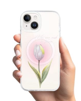 Etui do iPhone 13 z MagSafe przeźroczyste, silikonowe Flexi, kwiaty, tulipan