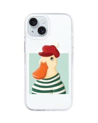 Etui do iPhone 15 z MagSafe przeźroczyste, silikonowe Flexi, kaczuszka