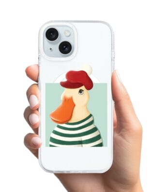 Etui do iPhone 15 z MagSafe przeźroczyste, silikonowe Flexi, kaczuszka