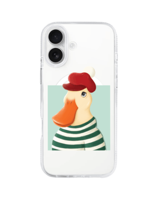 Etui do iPhone 16 z MagSafe przeźroczyste, silikonowe Flexi, kaczuszka