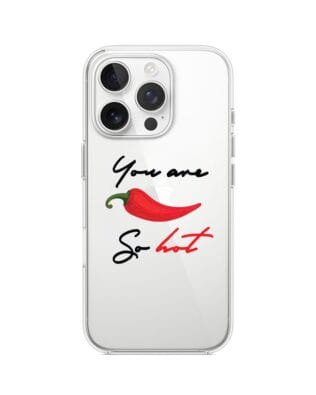 Etui do iPhone 15 Pro przeźroczyste, silikonowe Flexi, papryczka chilli