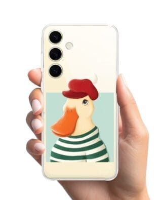 Etui do Samsung Galaxy S24 przeźroczyste, silikonowe Flexi, kaczuszka