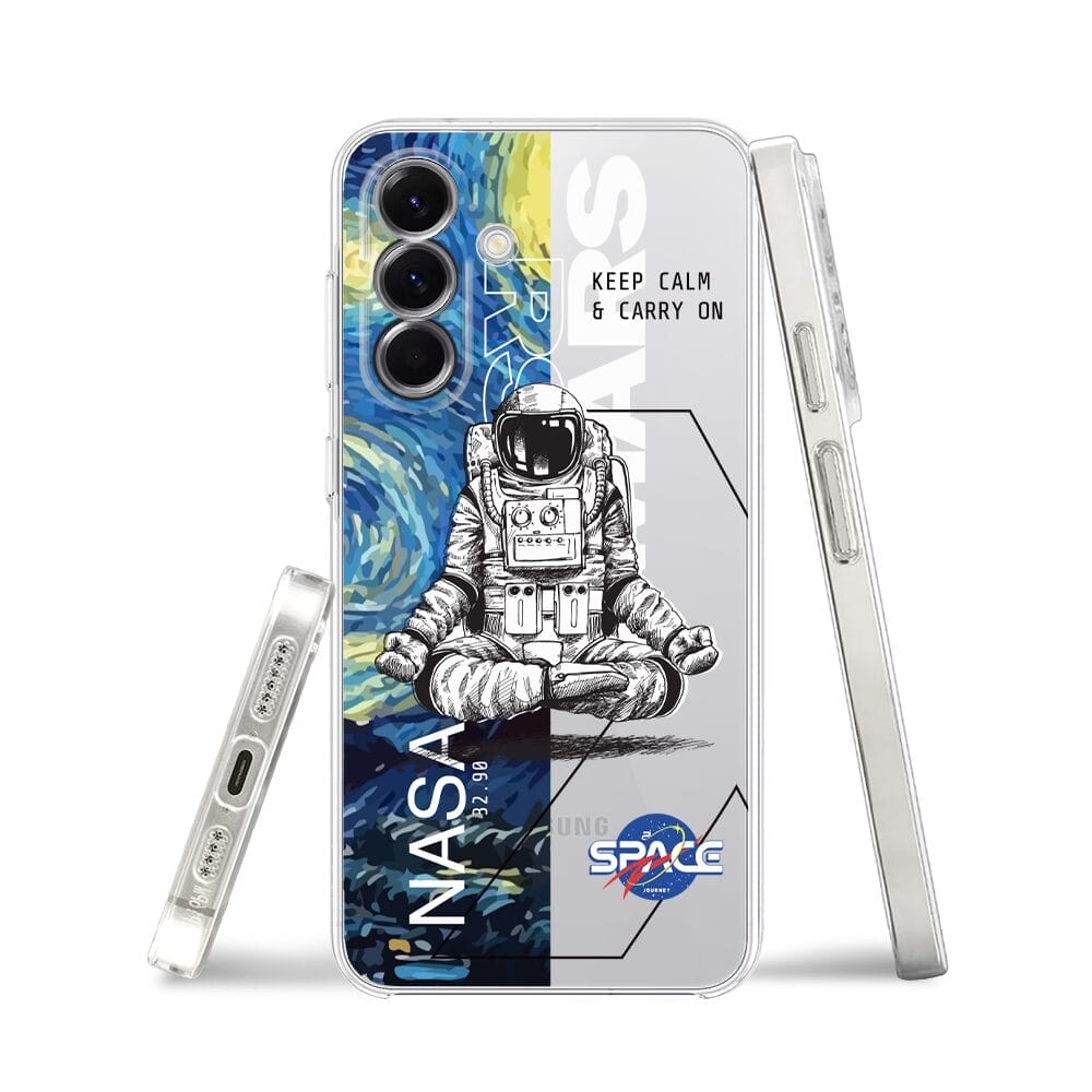 Etui do Samsung Galaxy A56 5G przeźroczyste, silikonowe Flexi, Keep Calm in Cosmos - obrazek 3