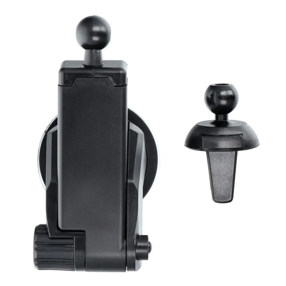 Uchwyt ładujący bezprzewodowo, automatyczny do kratki i na szybę, adaptery magnetyczne do ładowania przewodowego, czarny - obrazek 4