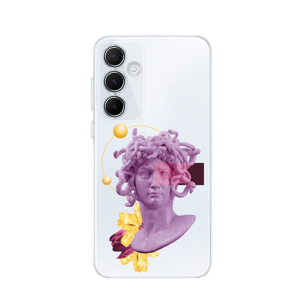 Etui do Samsung Galaxy A55 5G przeźroczyste, silikonowe Flexi, antyczna figura