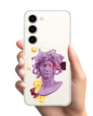 Etui do Samsung Galaxy S23 przeźroczyste, silikonowe Flexi, antyczna figura