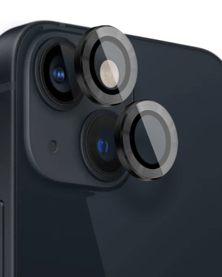 Metalowa osłona obiektywu aparatu ze szkła hartowanego 9H do iPhone 13, 1 zestaw, czarna