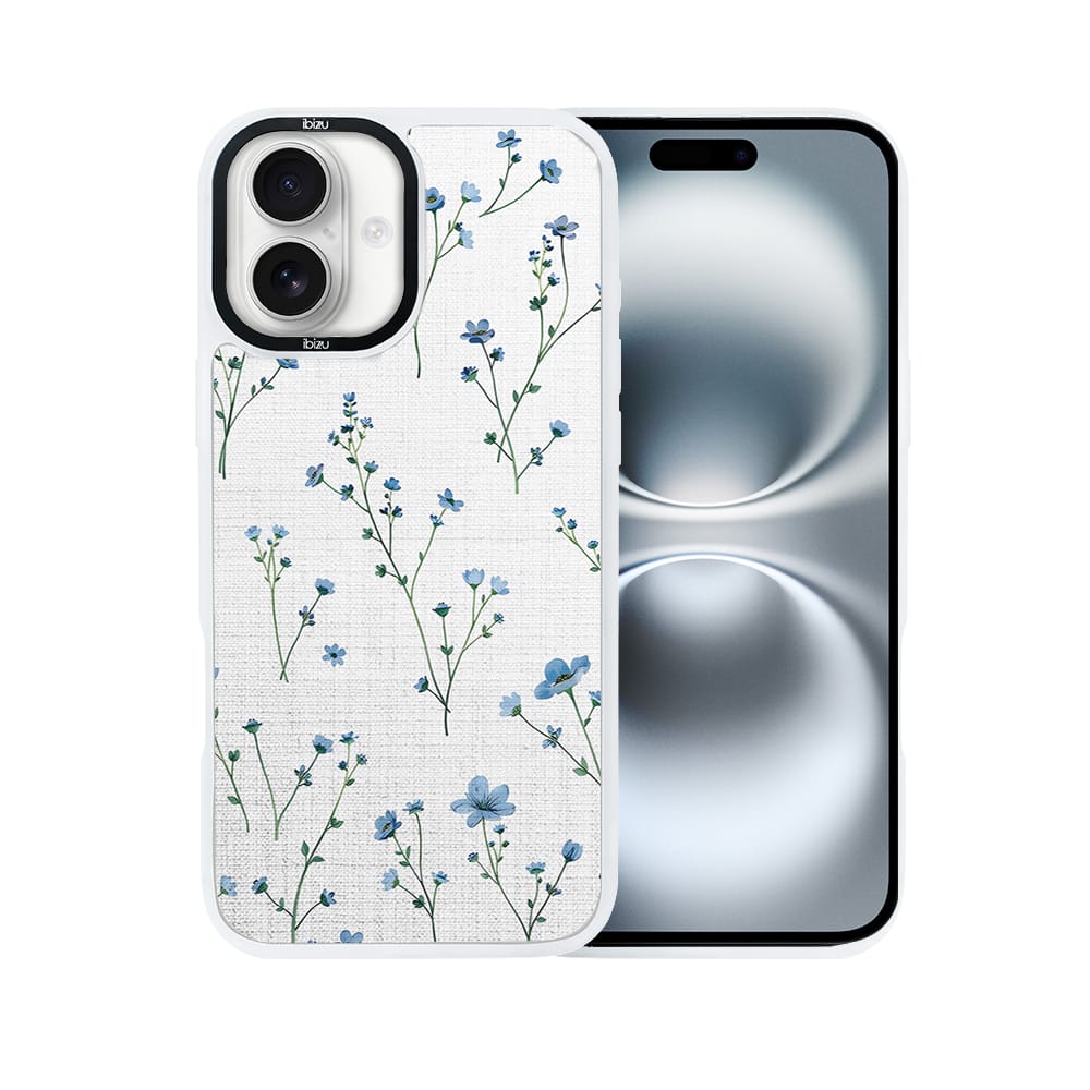 Etui do iPhone 16 IBIZU DropGuard Matt z MagSafe, Pastel Bloom, Niebieski sen - obrazek 2