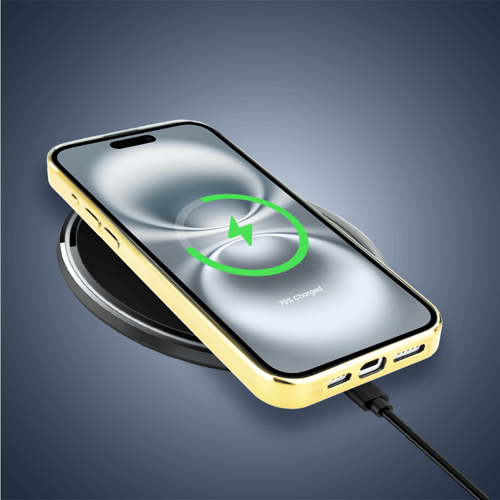 Etui do iPhone 16 IBIZU Elite Glass z MagSafe, Morze, Meduzy w głębinach, złote - obrazek 8