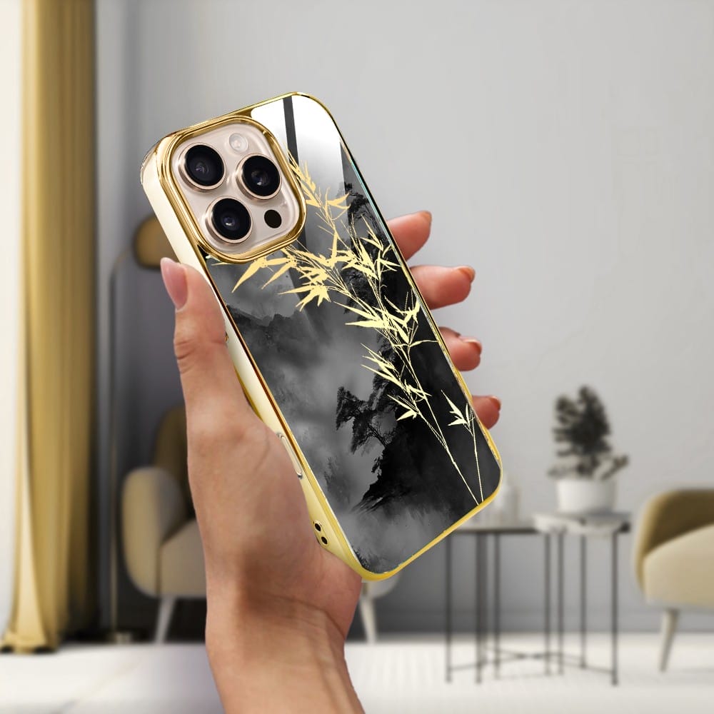 Etui do iPhone 16 Pro Max IBIZU Elite Glass z MagSafe Magia Azji, Złoty bambus, złote - obrazek 5