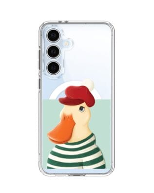 Etui do Samsung Galaxy S24 FE z MagSafe przeźroczyste, silikonowe Flexi, kaczuszka