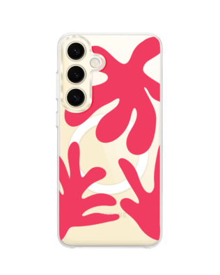 Etui do Samsung Galaxy S24 z MagSafe przeźroczyste, silikonowe Flexi, rafa