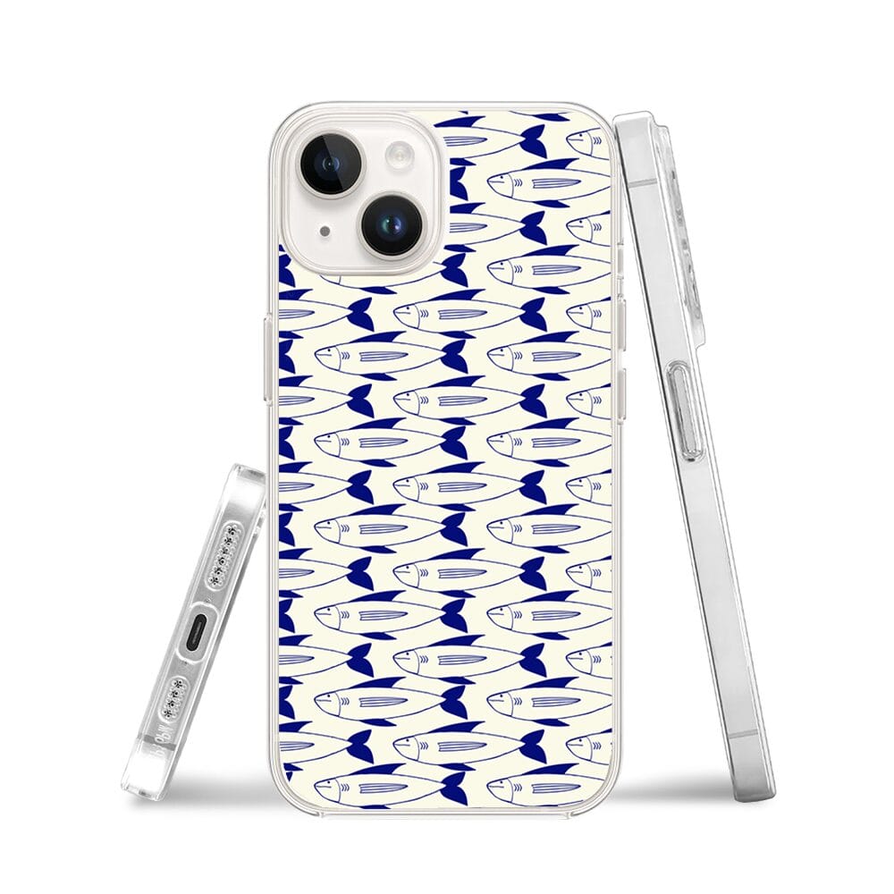 Etui do iPhone 13 Mini przeźroczyste, silikonowe Flexi, pływające rybki - obrazek 3