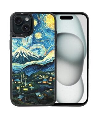 Etui do iPhone 15 Plus IBIZU DropGuard Matt z MagSafe, Van Gogh, gwieździsta noc